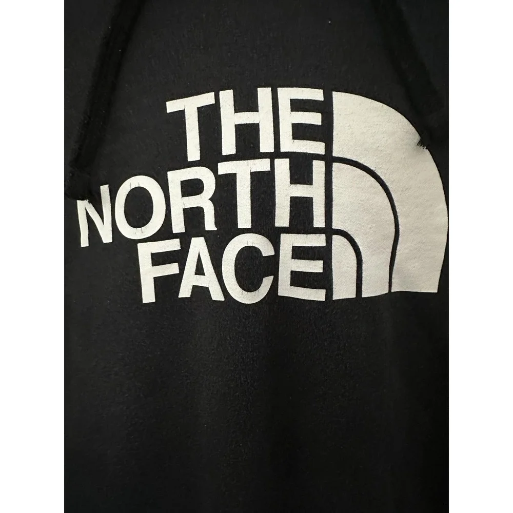 North Face Hoodie Mens Large‎ Black Pullover Fleece Sweatshirt Logo Outdoor